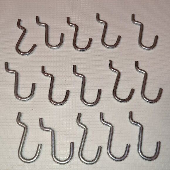 15 Pcs Pegboard Hooks Metal Hardware Home Peg Board Accessories Display Garage - Picture 1 of 6